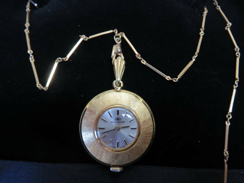 ♪アンティーク♪★BUCHERER★ブッフェラー SWISS MADE スイス製 手巻き 懐中時計 ゴールドカラ―色 稼働品 