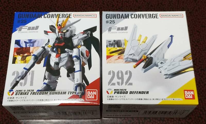 未開封　FW GUNDAM CONVERGE ガンダムコンバージ #25 291 ストライクフリーダムガンダム弐式 292 プラウドディフェンダー