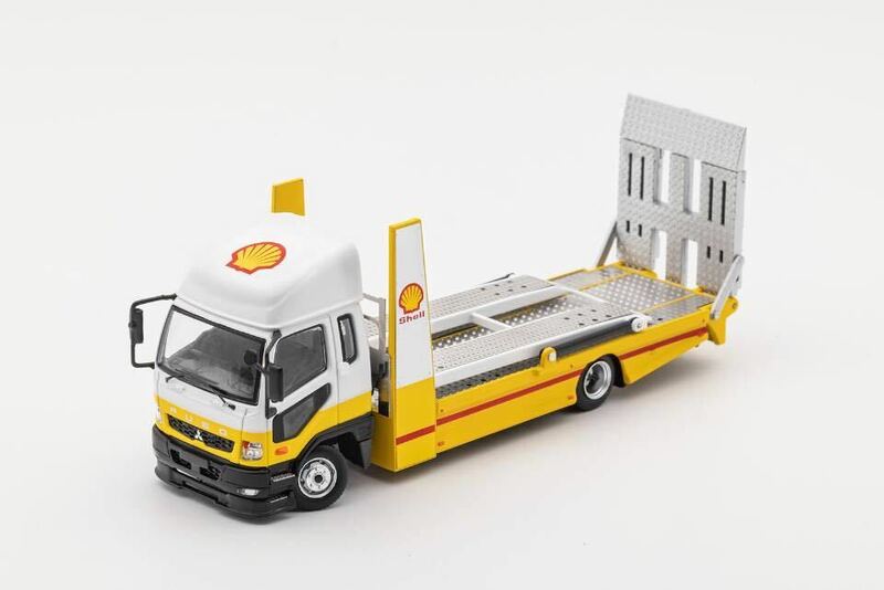 GCD 1/64 三菱FUSOトラック　トレーラーふそう　SHELL ミニカー minigt tlv用 