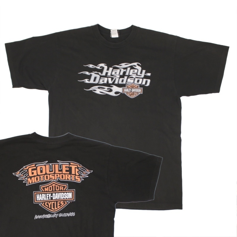 ハーレーダビッドソン　Tシャツ　GOULET　USA製 古着　HARLEY DAVIDSON 【メール便可】 [9019335]