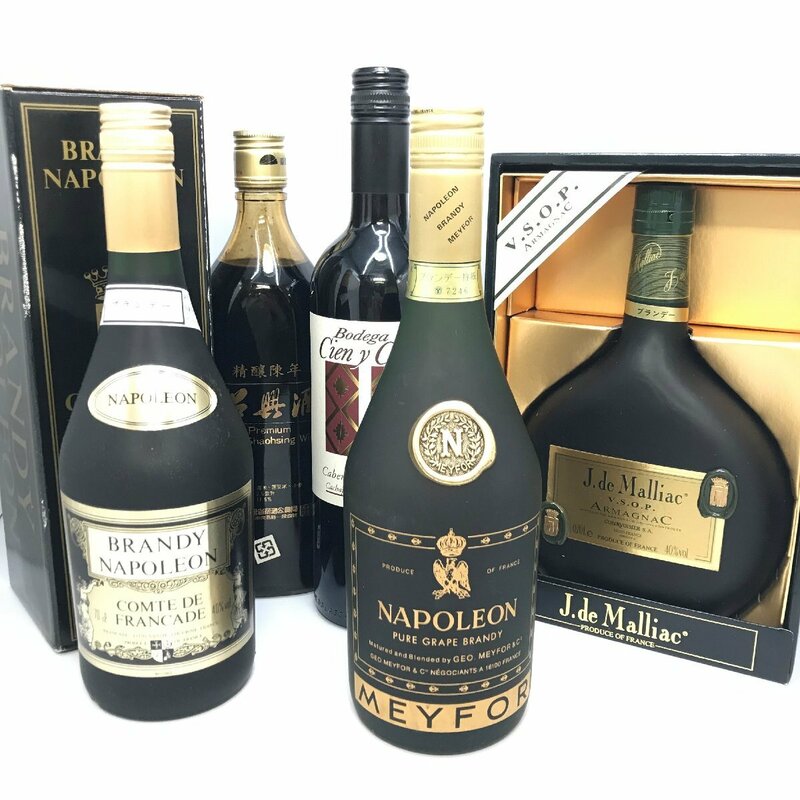 未開栓　J. デ マリアック VSOP 700ml /コント ド フランス ナポレオン 700ml/メイフォー ナポレオン /ワイン/紹興酒 お酒まとめ MB fe ABE