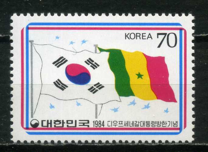 ∞韓国　1984年　セネガル大統領来訪　SC#1377　未使用NH　1種完