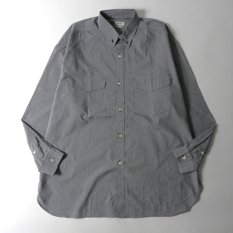 メンズメルローズ MEN'S MELROSE コットン100% ギンガムチェック柄シャツ 長袖 ダブルポケット M m0529-5