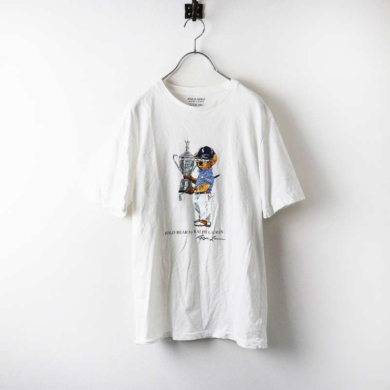 ポロ ラルフローレン POLO GOLF RALPH LAUREN ポロベア プリント Tシャツ XS/ホワイト トップス【2400013935074】