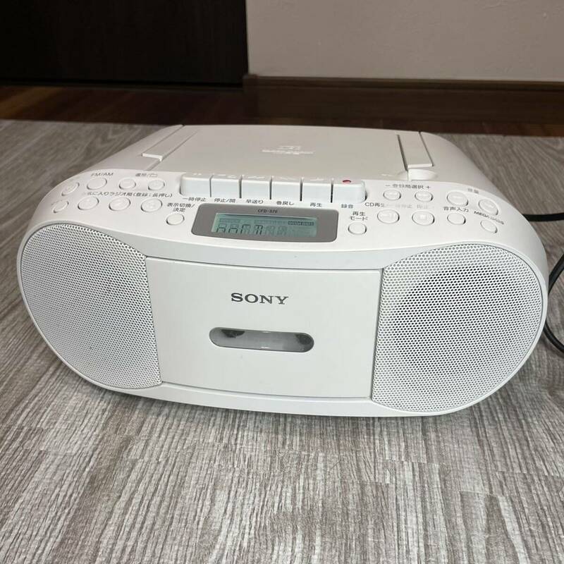 SONY ソニー パーソナルオーディオシステム CFD-S70 CDラジカセ ホワイト CD カセット AM/FM 2018年製