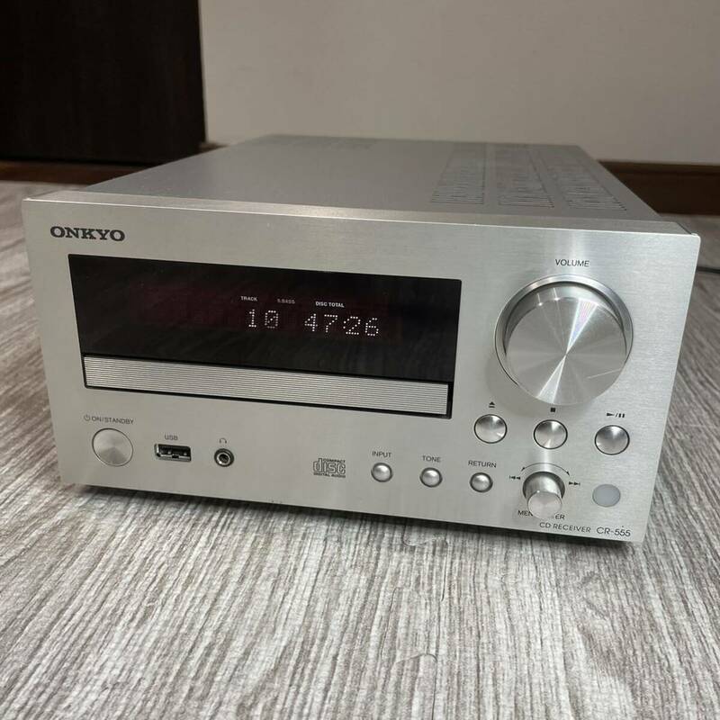 ONKYO オンキョー CDレシーバー CR-555 新品ピックアップレンズ トレイ開閉ベルト交換済 2013年製