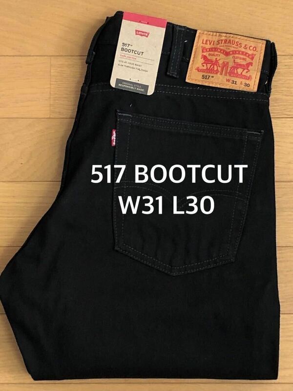 Levi's 517 BOOTCUT BLACK W31 L30