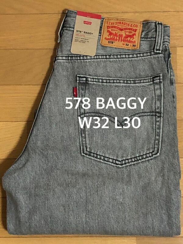 Levi's 578 BAGGY GRAY STONEWASH W32 L30