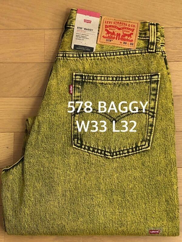 Levi's 578 BAGGY YELLOW W33 L32