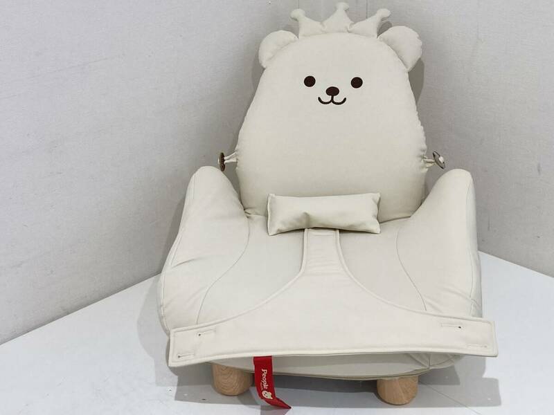 2406259 美品 ピープル people テディハグ Teddy Hug ベビーチェア アイボリー リクライニング 対象月齢1ヶ月から