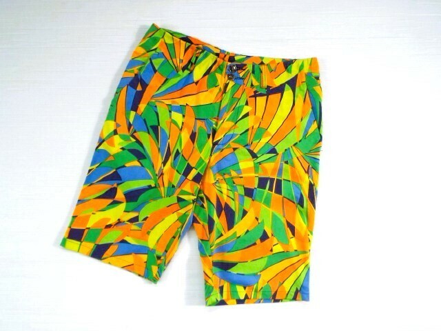 ★美品★Loudmouth ラウドマウス / w82-84㎝ / ストレッチ ハーフパンツ シャンパングリーン / サイズ 32×UF　