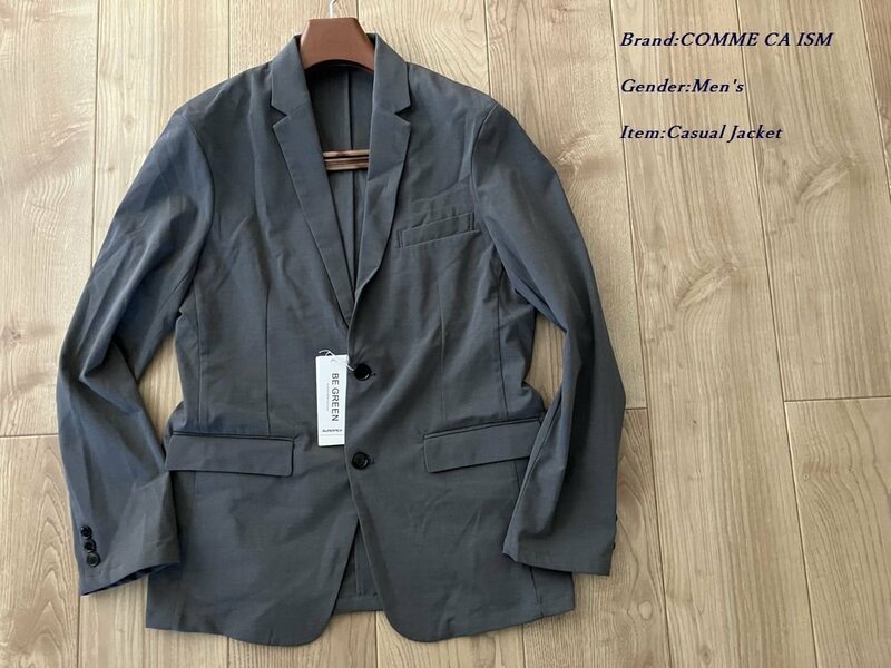 新品訳有り COMME CA ISM コムサイズム ウォッシャブル SUPER-TEX ストレッチジャケット 04グレー Mサイズ 25JC11 定価15,000円