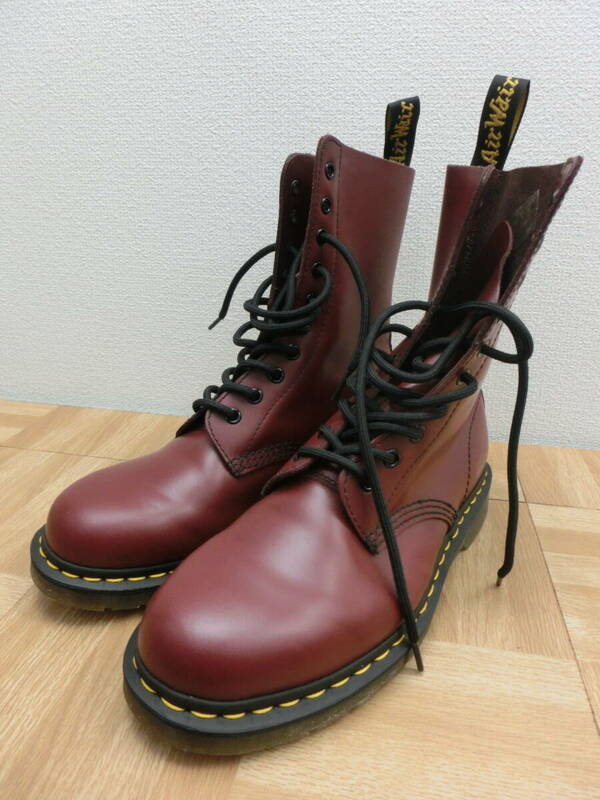 my/453072/2406/Dr.Martens ドクターマーチン レザー 10ホールブーツ 1490/チェリーレッド/サイズUK7（JP26.0ｃｍ）/美品