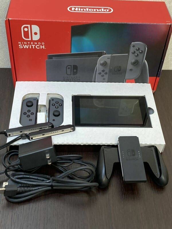 1円〜！Nintendo Switch ニンテンドースイッチ 本体　任天堂 グレーブラック　通電確認済　現状渡　