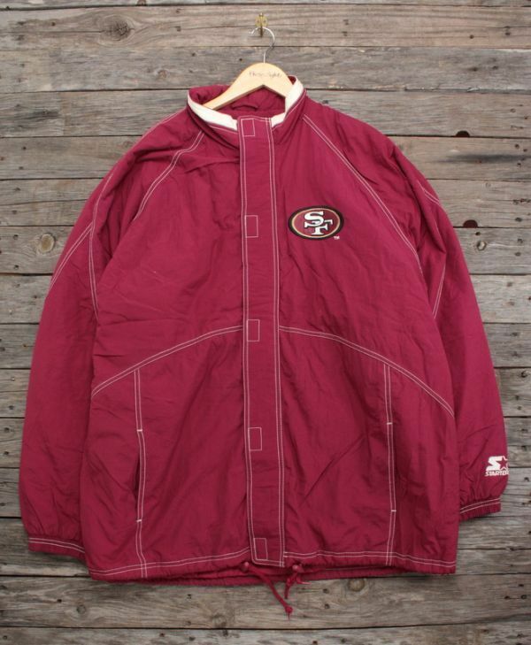 STARTER 49ers 中綿入り スタジャン ビッグサイズ エンジ 表XL