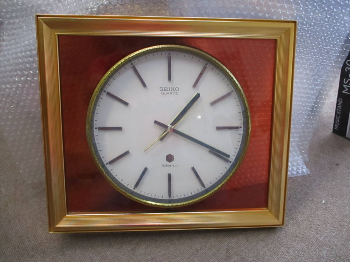 まぁまぁ綺麗稼働品★SEIKO セイコー ミッドセンチュリー スペースエイジ Sekotron 水晶時計 QA-818★100