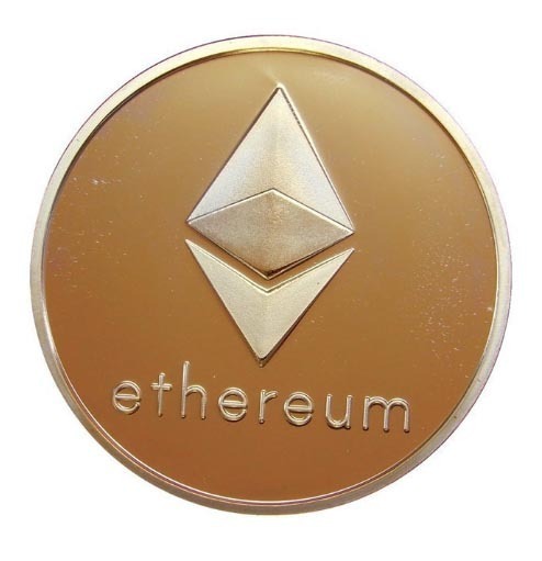 仮想通貨 ethereum イーサリアム 金メッキ レプリカ金貨 記念メダル アルトコイン １枚