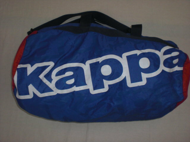 Kappaカッパ・青×赤 軽量ドラムバッグ USED ＋紺 ジムサック USED 