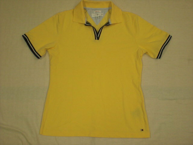 TOMMY HILFIGER GOLFトミーヒルフィガーゴルフ・レディス クリーム 半袖シャツ(M) USED 