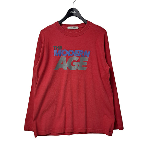 LITTLEBIG/リトルビッグ the modern age L／S tee　プリントカットソー LB181-CS04 レッド サイズ：L 8047000068137