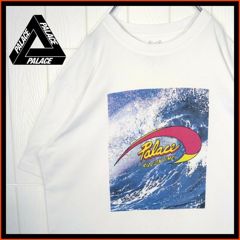 【Palace skateboards】波乗りロゴ　海　Tシャツ