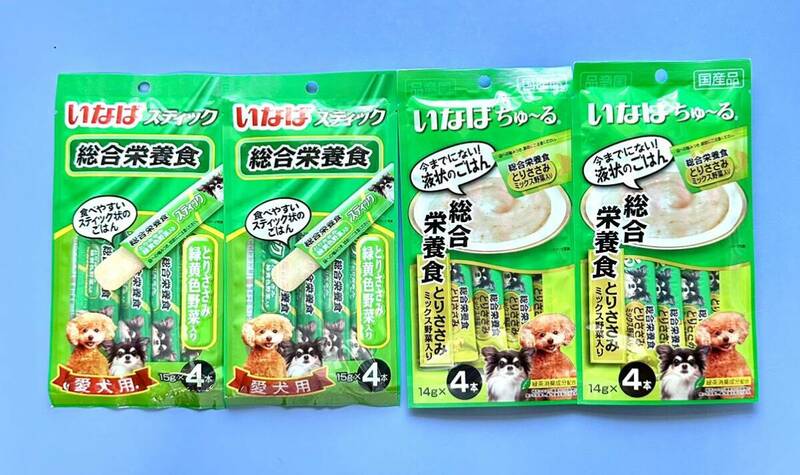 いなばスティック8本　いなばちゅーる8本　総合栄養食　犬のおやつセット