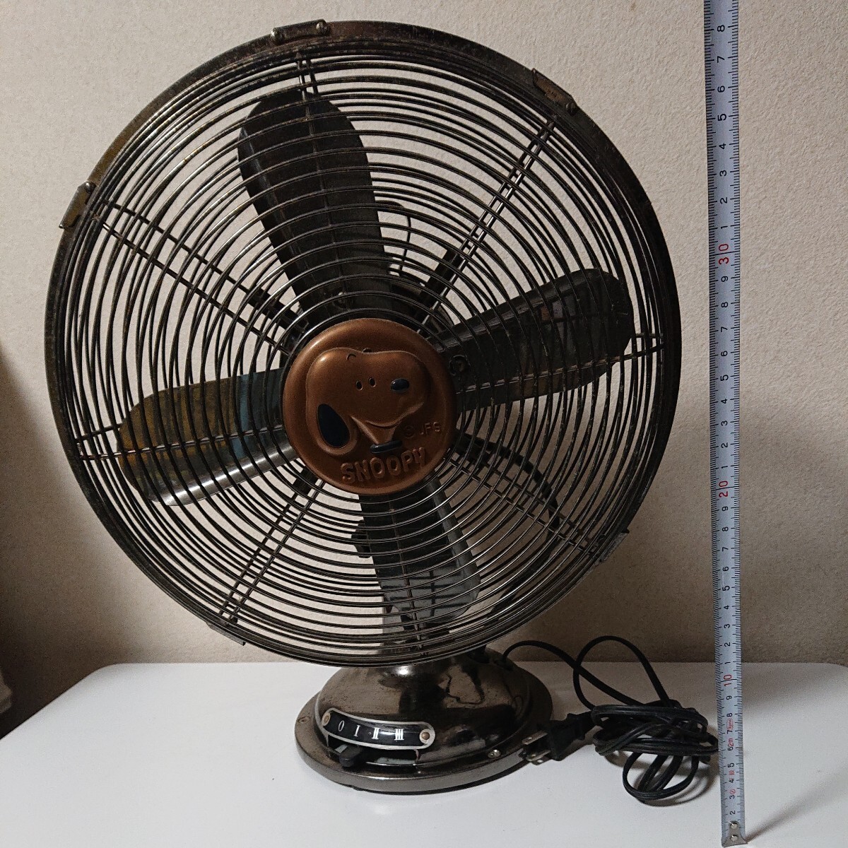 通電確認済み　レトロ　アンティーク　当時物　SNOOPY　スヌーピー　クラシック　扇風機　2001年製　卓上扇風機【ST-061105】