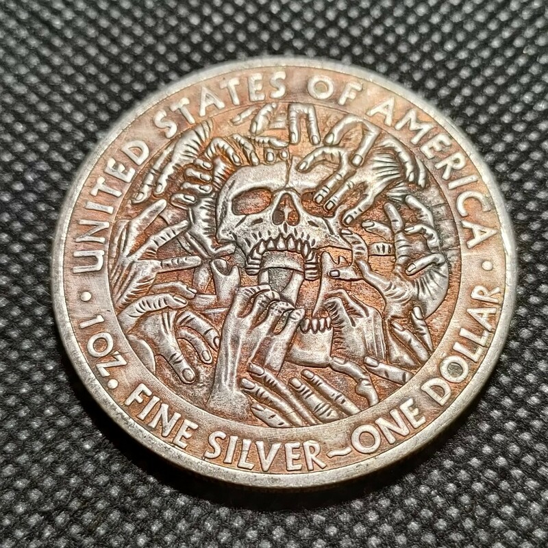 1430　アメリカ古銭　約38mm イーグル　チャレンジコイン　コイン　アンティーク