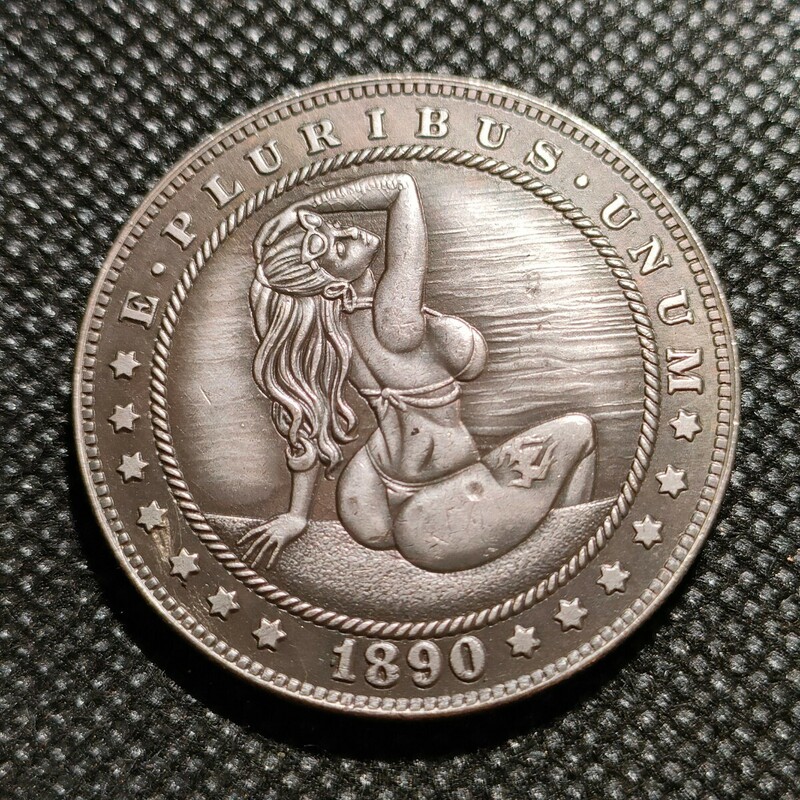 1512　アメリカ古銭　約38mm　イーグル　チャレンジコイン　ゴルフマーカー　コイン　アンティーク