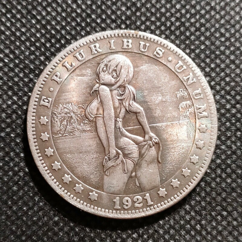 1601　アメリカ古銭　約38mm　イーグル　チャレンジコイン　コイン　アンティーク