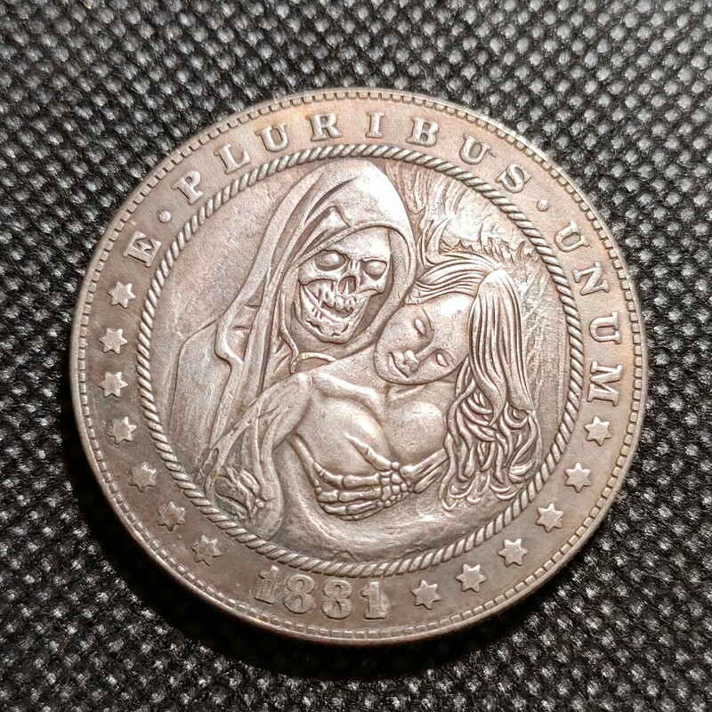 2718　アメリカ古銭　約38mm　イーグル　チャレンジコイン　コイン　アンティーク
