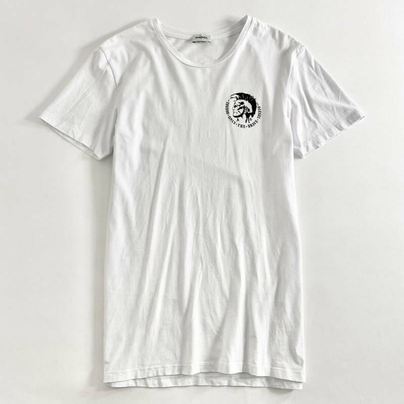 If4 DIESEL UNDERWEAR ディーゼル 半袖Tシャツ コットンシャツ カットソー ロゴプリント◯ Mサイズ ホワイト メンズ 紳士服
