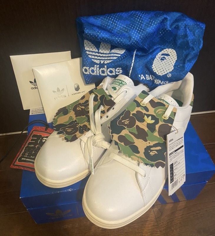 新品 US9.5 27.5cm A BATHING APE BAPE × ADIDAS GOLF STAN SMITH G BAPE エイプ アディダス スタンスミス ゴルフ IG5916