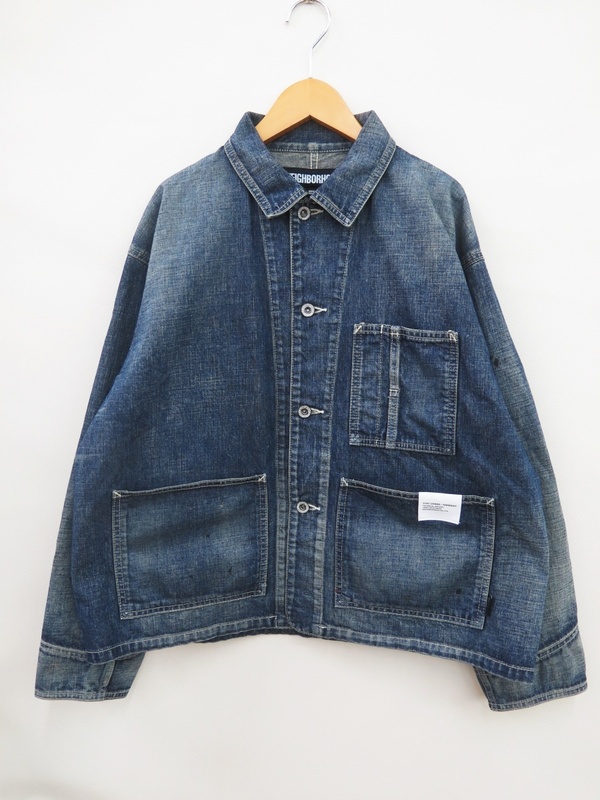 NEIGHBORHOOD ネイバーフッド 241XBNH-JKM04 24SS WASHED SHORT COVERALL JACKET カバーオールジャケット　美品