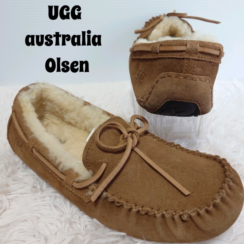 UGG アグ Olsen オルセン モカシンシューズ 靴 28cm メンズ ブラウン 茶色