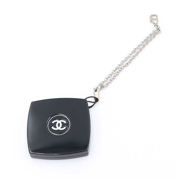 シャネル CHANEL コンパクトミラー チャーム ブラック ココマーク【xx】【中古】4000031801700047