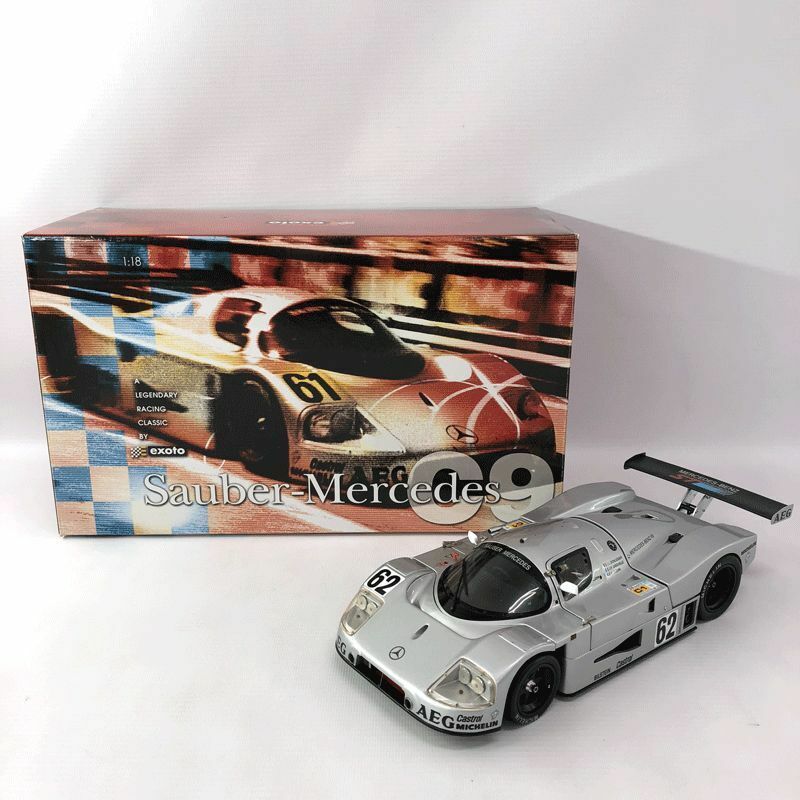 《希少》exoto 1/18 SAUBER MERCEDES C9 #62 エグゾト ザウバー メルセデス C9 シルバー《フィギュア・山城店》◆O4303