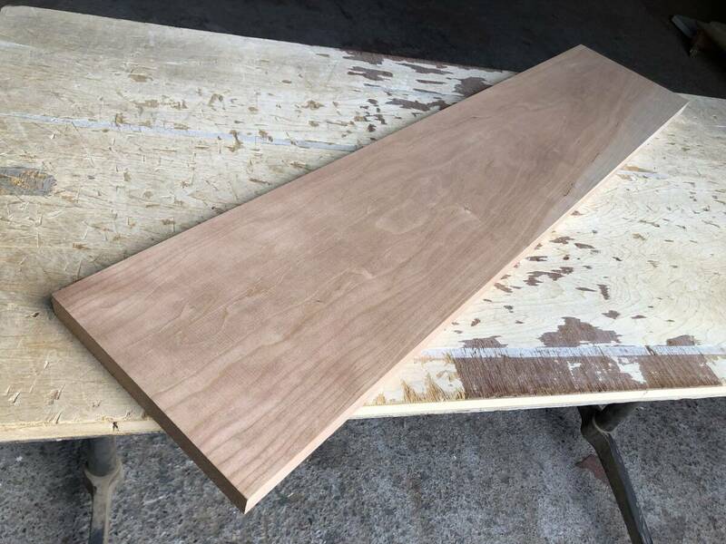 送料無料！【U693G】チェリー 920×195～200×22㎜ 板材 乾燥材 木工 DIY 材木 天然木 無垢材《銘木すずめや》