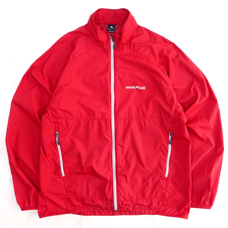 mont-bell モンベル ウインドブラスト ジャケット ポルカテックス Men's M 1103240 レッド