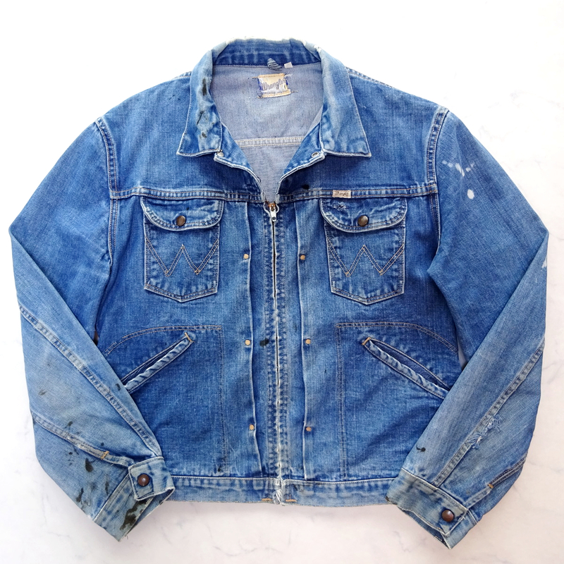 60s-70s vintage Wrangler 24MJZ Denim Jacket ビンテージ ラングラー デニム ジャケット Gジャン 44 MADE IN USA