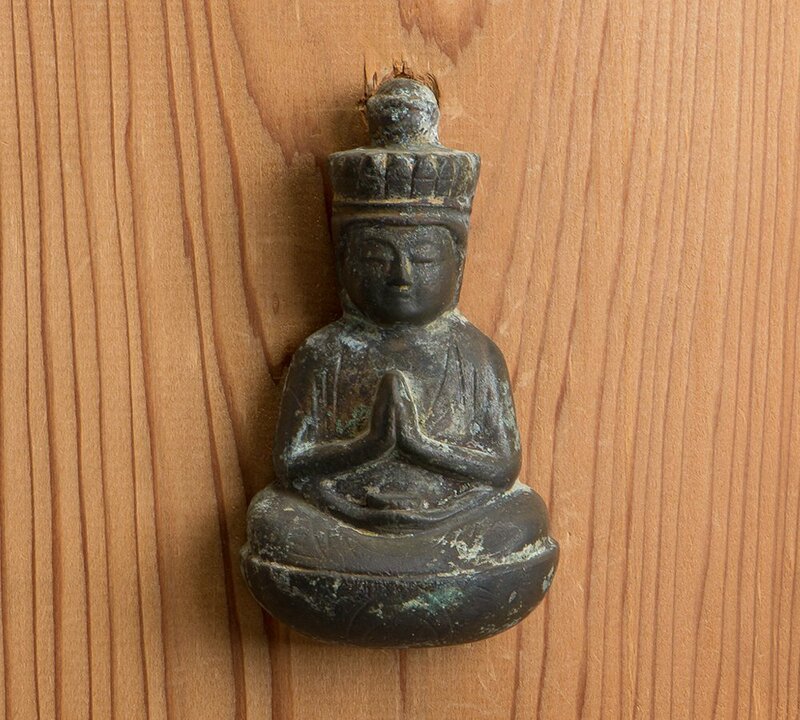 【五】仏教美術 古銅 懸仏 十一面観音坐像