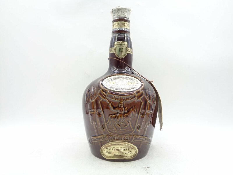 【1円】～ ROYAL SALUTE 21年 ロイヤルサルート 茶 陶器 スコッチ ウイスキー 1000ml 未開封 古酒 Q017191