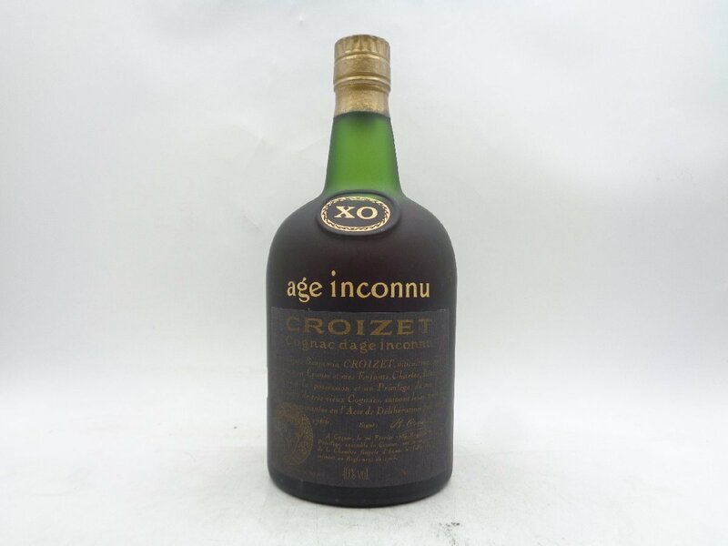 【1円】～ CROIZET XO AGE INCONNU クロアーゼ アージュ アンコニュ コニャック ブランデー 未開封 古酒 700ml G27761