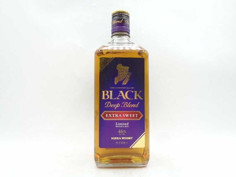 【1円】～ NIKKA WHISKY BLACK Deep Blend EXTRA SWEET ブラック ニッカ ディープブレンド エクストラスイート 700ml 46% Q017321