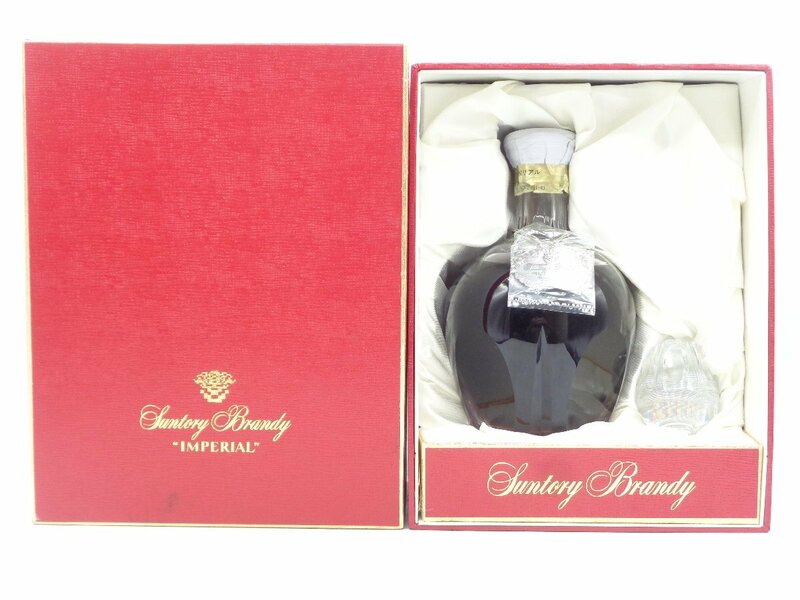 【1円】～ SUNTORY BRANDY IMPERIAL サントリー ブランデー インペリアル HOYA GLASS 国産 箱入 未開封 古酒 600ml 43％ Q017772