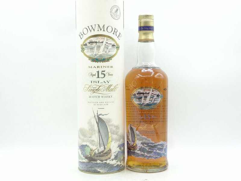 【1円】～ BOWMORE MARINER 15年 ボウモア マリーナ アイラ シングルモルト スコッチ ウイスキー 箱入 未開封 750ml 43% Q017129