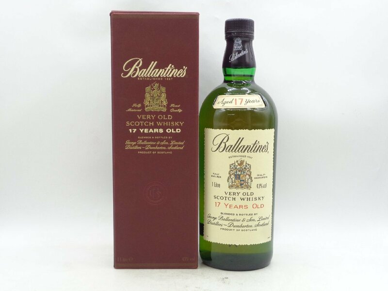 【1円】～ BALLANTINE'S 17年 VERY OLD バランタイン ベリー オールド スコッチ ウイスキー 箱入 未開封 古酒 1000ml 43％ P033886