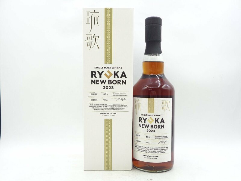 【1円】～RYUKA NEW BORN 2023 シングルモルトウイスキー 琉歌 オロロソ シェリー スパニッシュ バージン オーク 700ml 58% 箱入 X273321