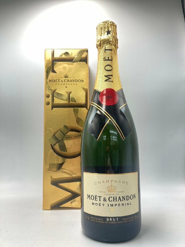 ST【同梱不可】MOET＆CHANDON モエ エ シャンドン ブリュット インペリアル 箱有 750ml 12% 1644ｇ 未開栓 古酒 Z057303