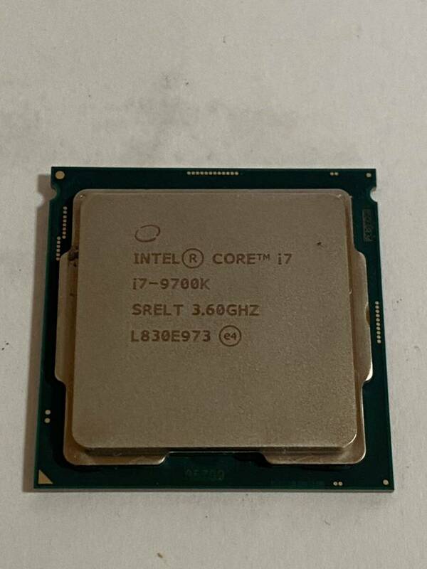 Intel Core 第9世代 i7-9700K SRELT 3.60GHZ デスクトップ用CPU UEFI 動作PCから取り外し品